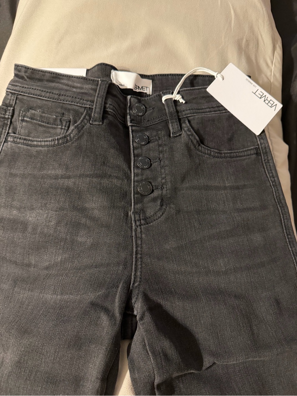 NWT VERVET by Flying Monkey Haylie High Rise Button Fly Skinny Jeans 24